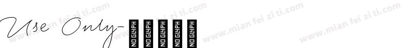 Use Only字体转换